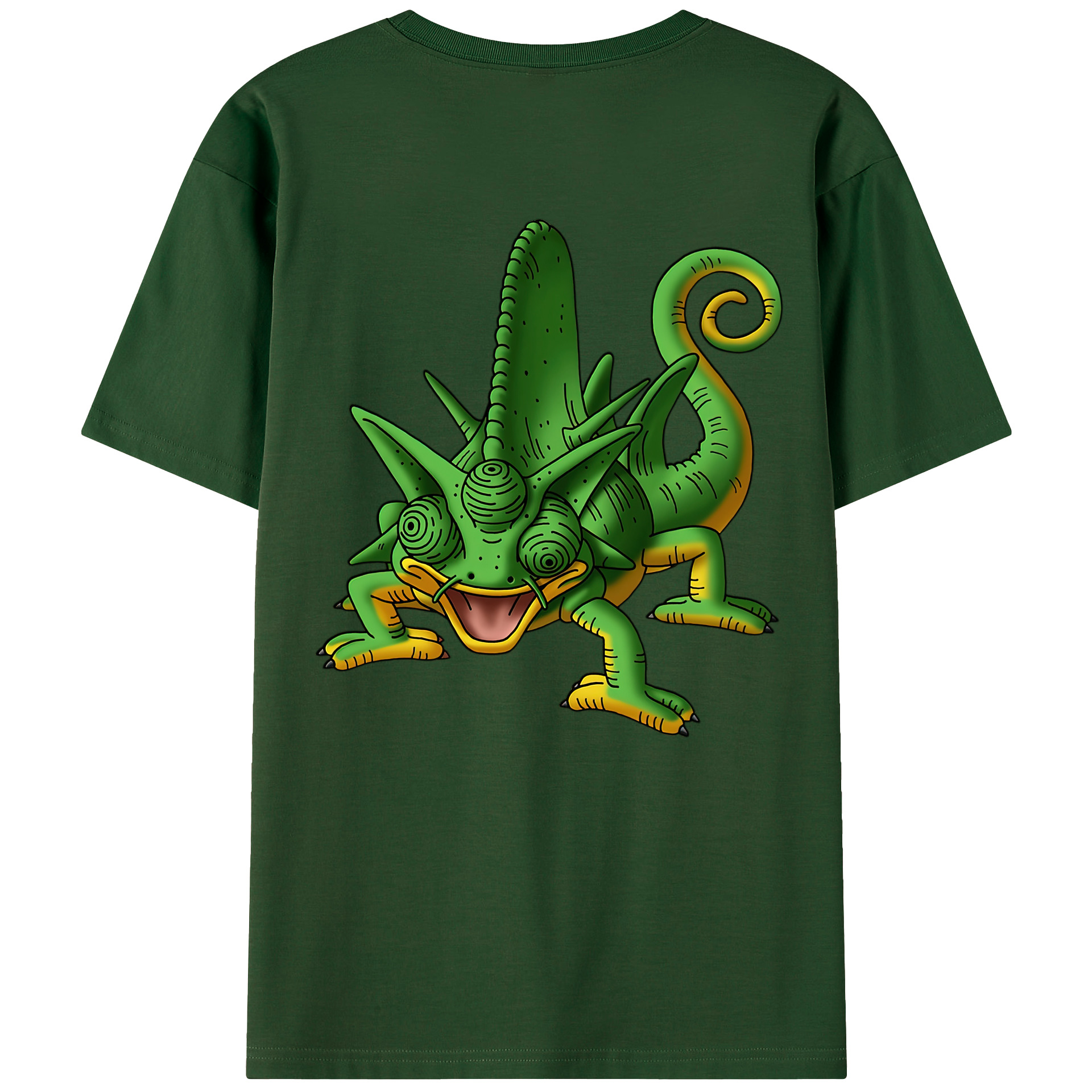 （画像用） ドラゴンクエスト Doragon Kuesuto Dragon Quest 綿100％半袖Tシャツ（背面プリント）